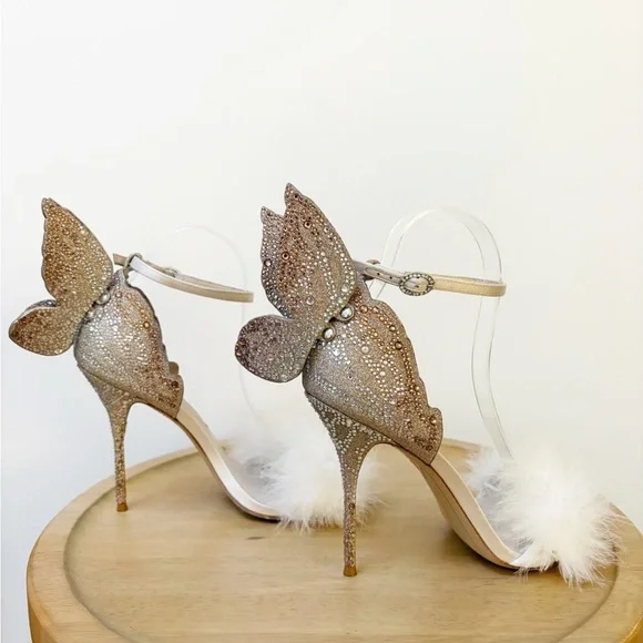 Sophia Webster Chiara Crystal Butterfly Wings Heel - Picture 8 of 12